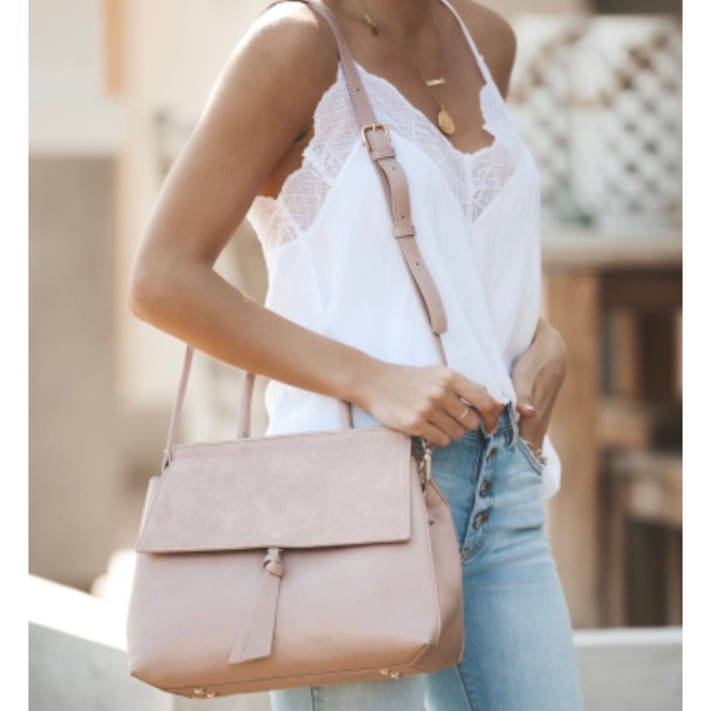 LAST ONE! Dusty Rose Crossbody Handbag Purse - Picture 8 of 8